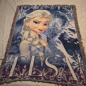 Disney Elsa Frozen Woven Throw Blanket 48 x 59 The Northwest Company Tapestry
